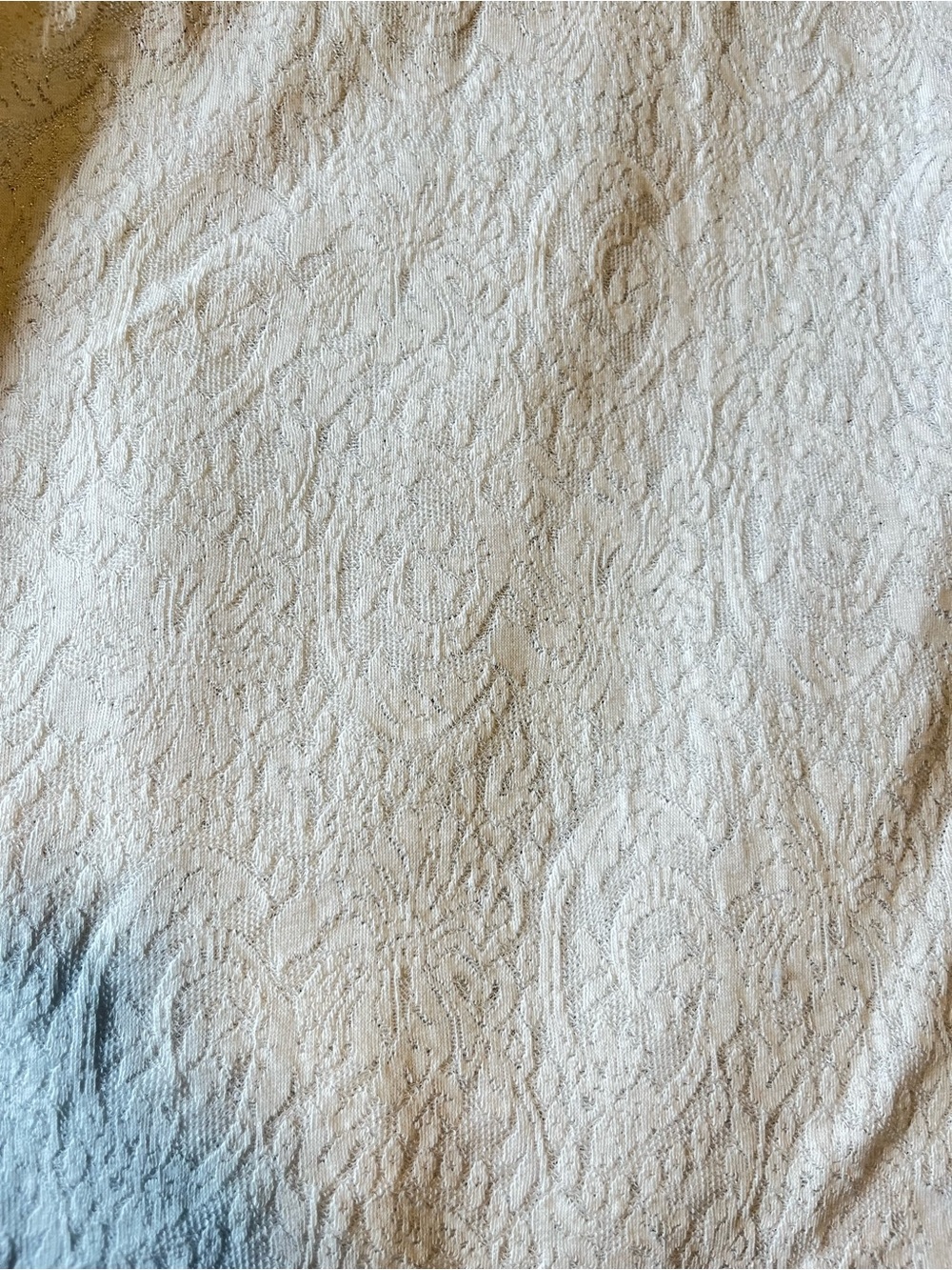 LOFT Women's 84% Cotton Cream Lace Long-Sleeve Top Size Small - Picture 5 of 6